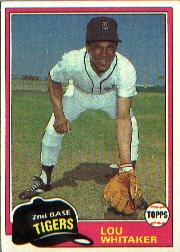 1981 Topps Baseball Cards      234     Lou Whitaker
